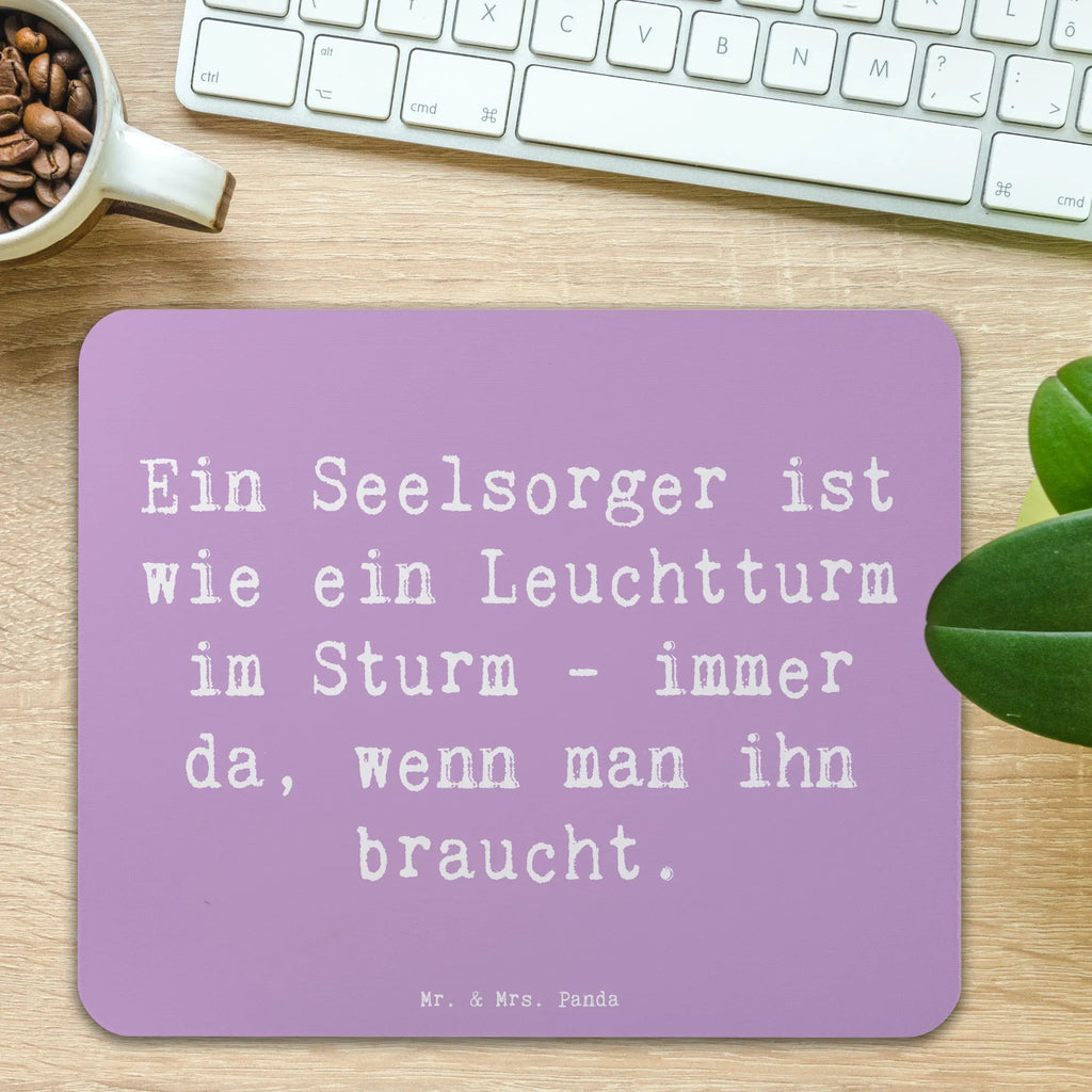 Mouse mat Saying Ein Seelsorger ist wie ein Leuchtturm im Sturm - immer da, wenn man ihn braucht. Designer Mauspad, Einzigartiges Mauspad, Computer zubehör, Arbeitszimmer, Mauspad, PC Zubehör, Mousepad, Büroausstattung, Mausunterlage, Mauspad Büro