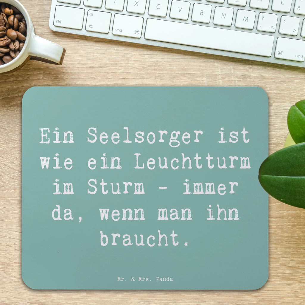 Mouse mat Saying Ein Seelsorger ist wie ein Leuchtturm im Sturm - immer da, wenn man ihn braucht. Designer Mauspad, Einzigartiges Mauspad, Computer zubehör, Arbeitszimmer, Mauspad, PC Zubehör, Mousepad, Büroausstattung, Mausunterlage, Mauspad Büro