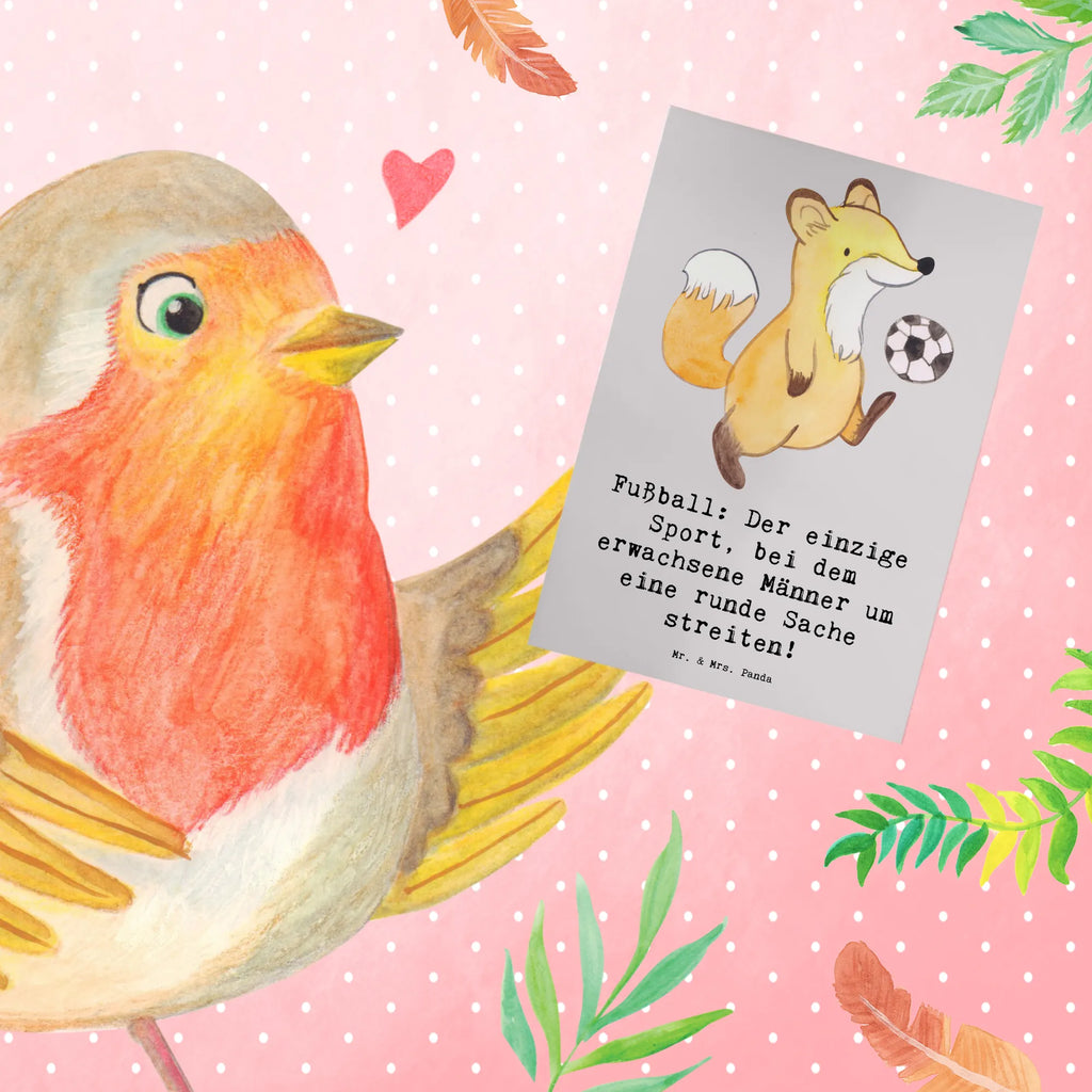 Greetings card Fußball: Der einzige Sport, bei dem erwachsene Männer um eine runde Sache streiten! Ansichtskarten, Grußkarte, Hochzeitskarte, Klappkarte, Geburtstagskarte, Glückwunschkarte, Einladungskarte, Karte, Geschenk, Sport, Sportart, Hobby, Schenken, Danke, Dankeschön, Auszeichnung, Gewinn, Sportler