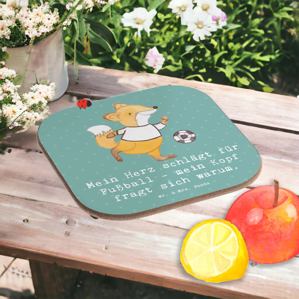 Square coaster Mein Herz schlägt für Fußball - mein Kopf fragt sich warum. Untersetzer Design, Bierdeckel, Glasuntersetzer, Untersetzer, Korkuntersetzer, Getränkeuntersetzer, Tassen Untersetzer, Untersetzer aus Holz, Untersetzer Holz, Untersetzer für Gläser, Holzuntersetzer, Untersetzer Gläser, Geschenk, Sport, Sportart, Hobby, Schenken, Danke, Dankeschön, Auszeichnung, Gewinn, Sportler