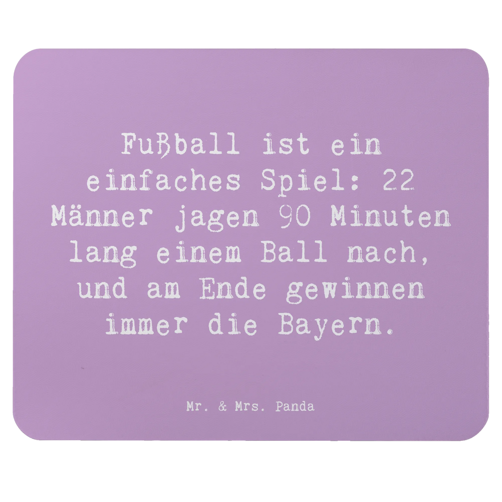 Mouse mat Saying Fußball ist ein einfaches Spiel: 22 Männer jagen 90 Minuten lang einem Ball nach, und am Ende gewinnen immer die Bayern. Mausunterlage, Mauspad Büro, Büroausstattung, Einzigartiges Mauspad, PC Zubehör, Computer zubehör, Mousepad, Mauspad, Designer Mauspad, Arbeitszimmer, Geschenk, Sport, Sportart, Hobby, Schenken, Danke, Dankeschön, Auszeichnung, Gewinn, Sportler
