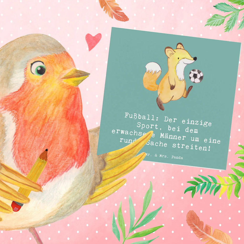 Deluxe Card Fußball: Der einzige Sport, bei dem erwachsene Männer um eine runde Sache streiten! Geburtstagskarte, Glückwunschkarte, Grußkarte, Hochwertige Klappkarte, Einladungskarte, Karte, Hochzeitskarte, Hochwertige Grußkarte, Klappkarte, Geschenk, Sport, Sportart, Hobby, Schenken, Danke, Dankeschön, Auszeichnung, Gewinn, Sportler