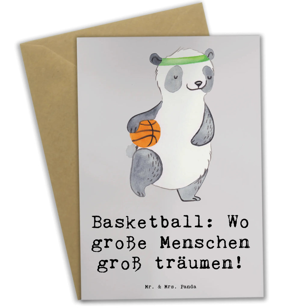 Greetings card Basketball: Wo große Menschen groß träumen! Ansichtskarten, Einladungskarte, Grußkarte, Geburtstagskarte, Karte, Glückwunschkarte, Klappkarte, Hochzeitskarte, Geschenk, Sport, Sportart, Hobby, Schenken, Danke, Dankeschön, Auszeichnung, Gewinn, Sportler