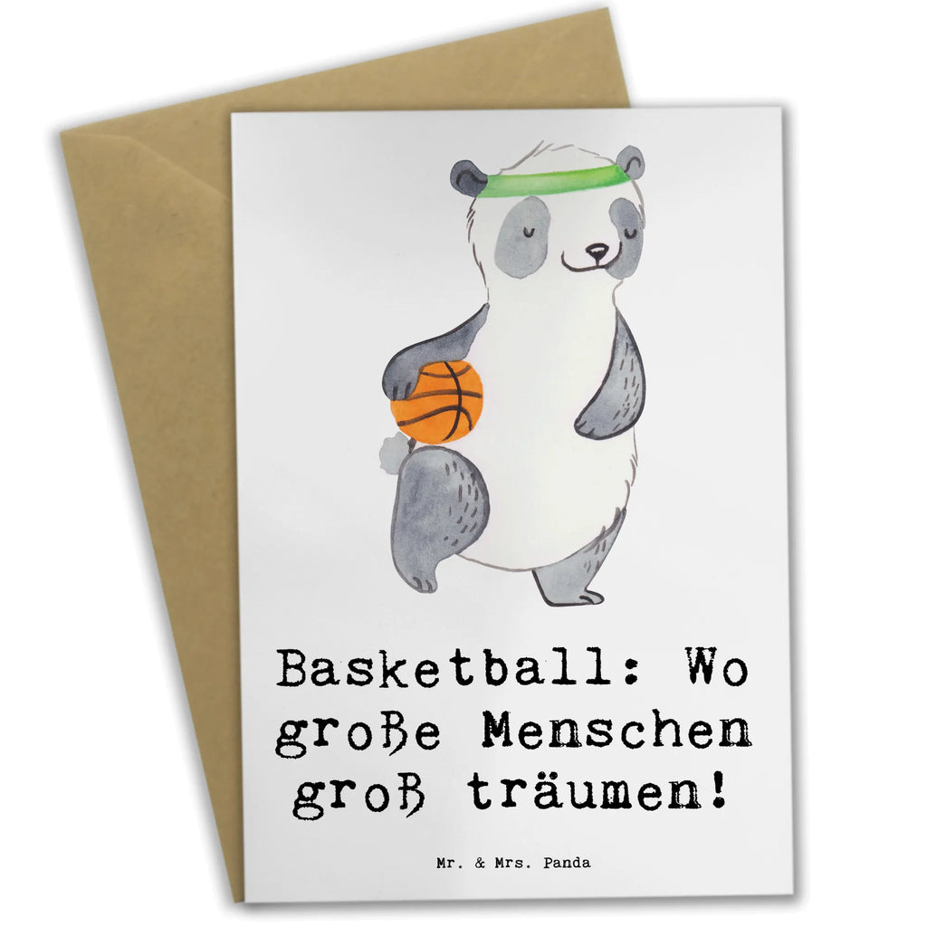 Greetings card Basketball: Wo große Menschen groß träumen! Ansichtskarten, Einladungskarte, Grußkarte, Geburtstagskarte, Karte, Glückwunschkarte, Klappkarte, Hochzeitskarte, Geschenk, Sport, Sportart, Hobby, Schenken, Danke, Dankeschön, Auszeichnung, Gewinn, Sportler