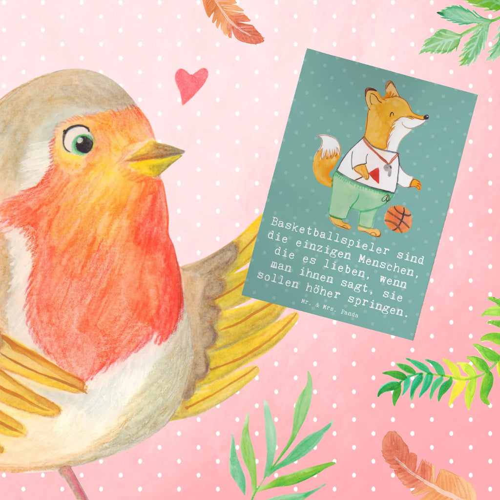 Greetings card Basketballspieler sind die einzigen Menschen, die es lieben, wenn man ihnen sagt, sie sollen höher springen. Hochzeitskarte, Karte, Ansichtskarten, Geburtstagskarte, Einladungskarte, Klappkarte, Glückwunschkarte, Grußkarte, Geschenk, Sport, Sportart, Hobby, Schenken, Danke, Dankeschön, Auszeichnung, Gewinn, Sportler