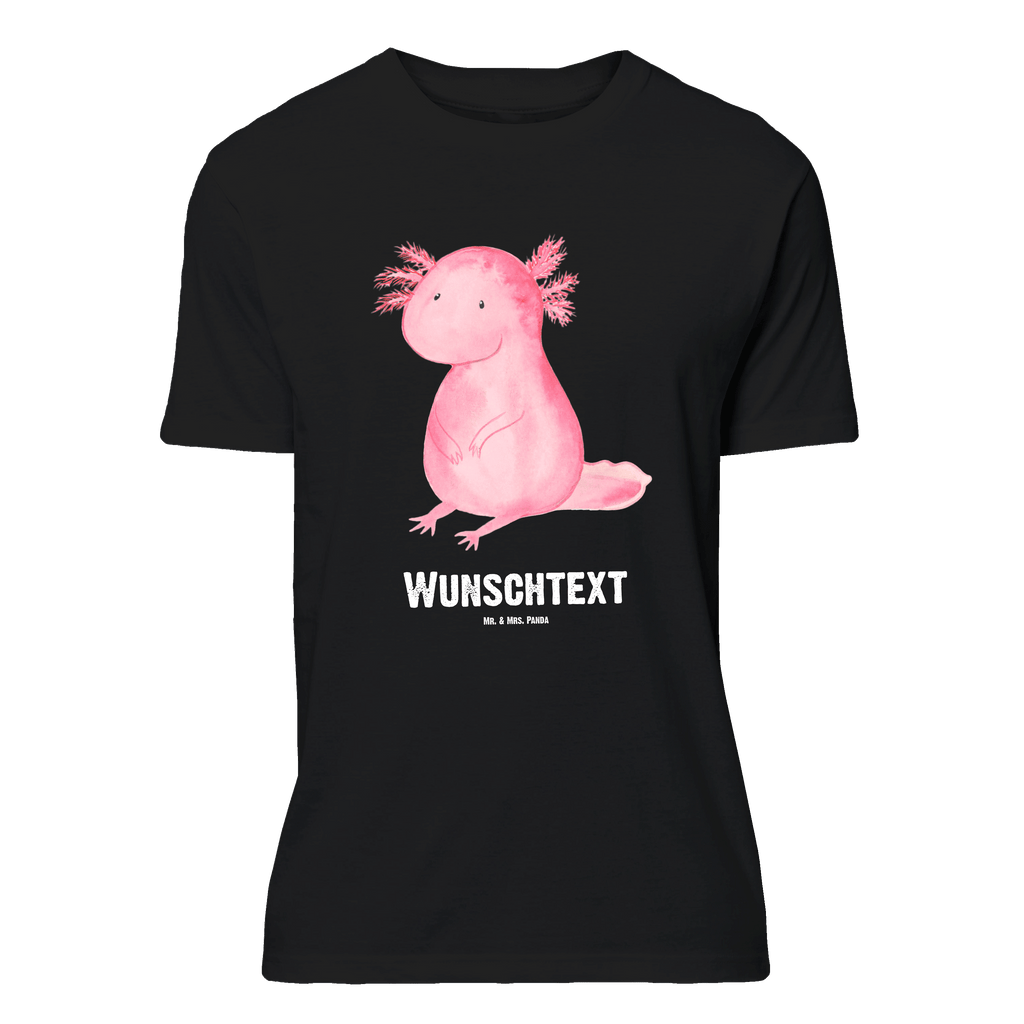 Personalisiertes T-Shirt Axolotl T-Shirt Personalisiert, T-Shirt mit Namen, T-Shirt mit Aufruck, Männer, Frauen, Axolotl, Molch, Axolot, vergnügt, fröhlich, zufrieden, Lebensstil, Weisheit, Lebensweisheit, Liebe, Freundin