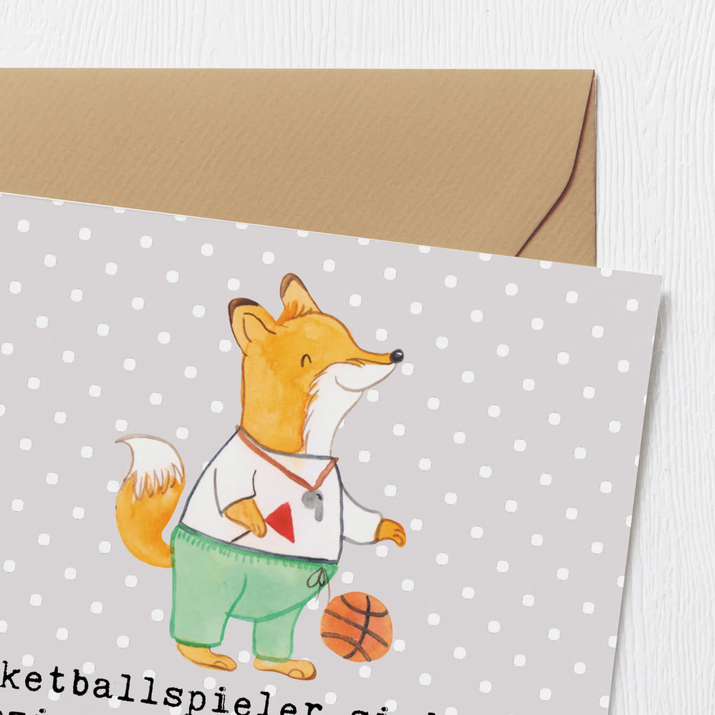 Deluxe Card Basketballspieler sind die einzigen Menschen, die es lieben, wenn man ihnen sagt, sie sollen höher springen. Klappkarte, Einladungskarte, Grußkarte, Hochwertige Grußkarte, Karte, Hochzeitskarte, Glückwunschkarte, Hochwertige Klappkarte, Geburtstagskarte, Geschenk, Sport, Sportart, Hobby, Schenken, Danke, Dankeschön, Auszeichnung, Gewinn, Sportler