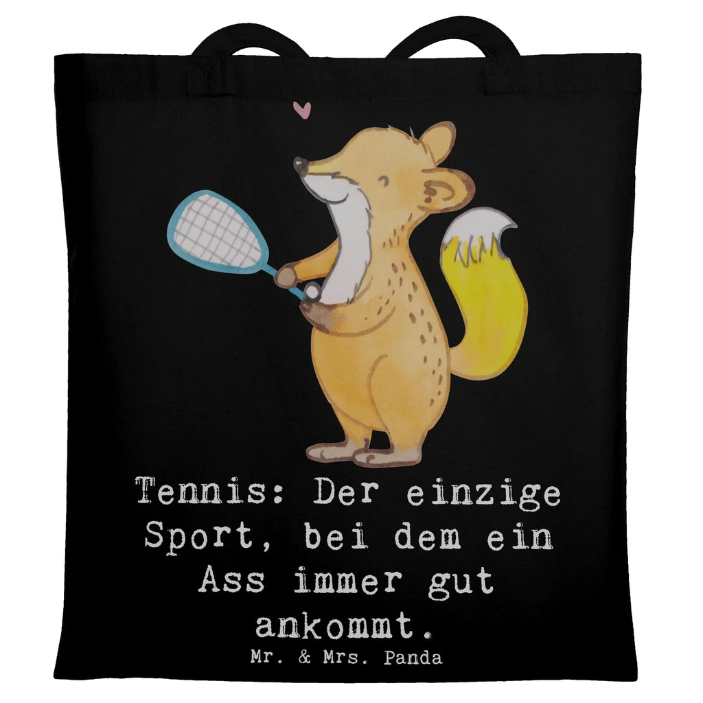 Tote bag Tennis: Der einzige Sport, bei dem ein Ass immer gut ankommt. Stoffbeutel, Stofftasche, Laptoptasche, Tasche, Umhängetasche, Jutebeutel, Badetasche, Einkaufstasche, Einkaufstüte, Tragetasche, Strandtasche, Beuteltasche, Schultertasche, Beutel, Shopper, Jutetasche, Geschenk, Sport, Sportart, Hobby, Schenken, Danke, Dankeschön, Auszeichnung, Gewinn, Sportler