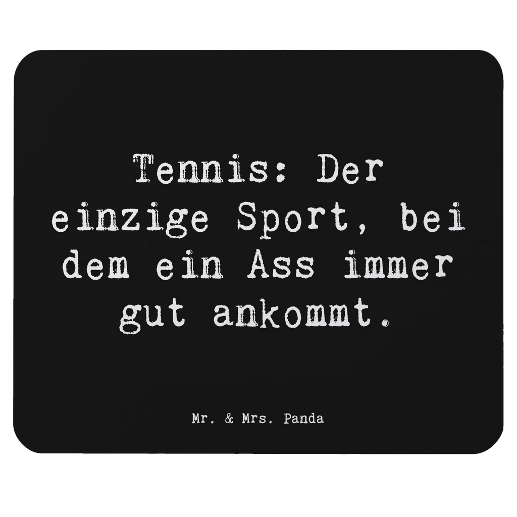 Mouse mat Saying Tennis: Der einzige Sport, bei dem ein Ass immer gut ankommt. Mauspad Büro, Mauspad, Büroausstattung, Arbeitszimmer, Mousepad, Designer Mauspad, PC Zubehör, Computer zubehör, Mausunterlage, Einzigartiges Mauspad, Geschenk, Sport, Sportart, Hobby, Schenken, Danke, Dankeschön, Auszeichnung, Gewinn, Sportler