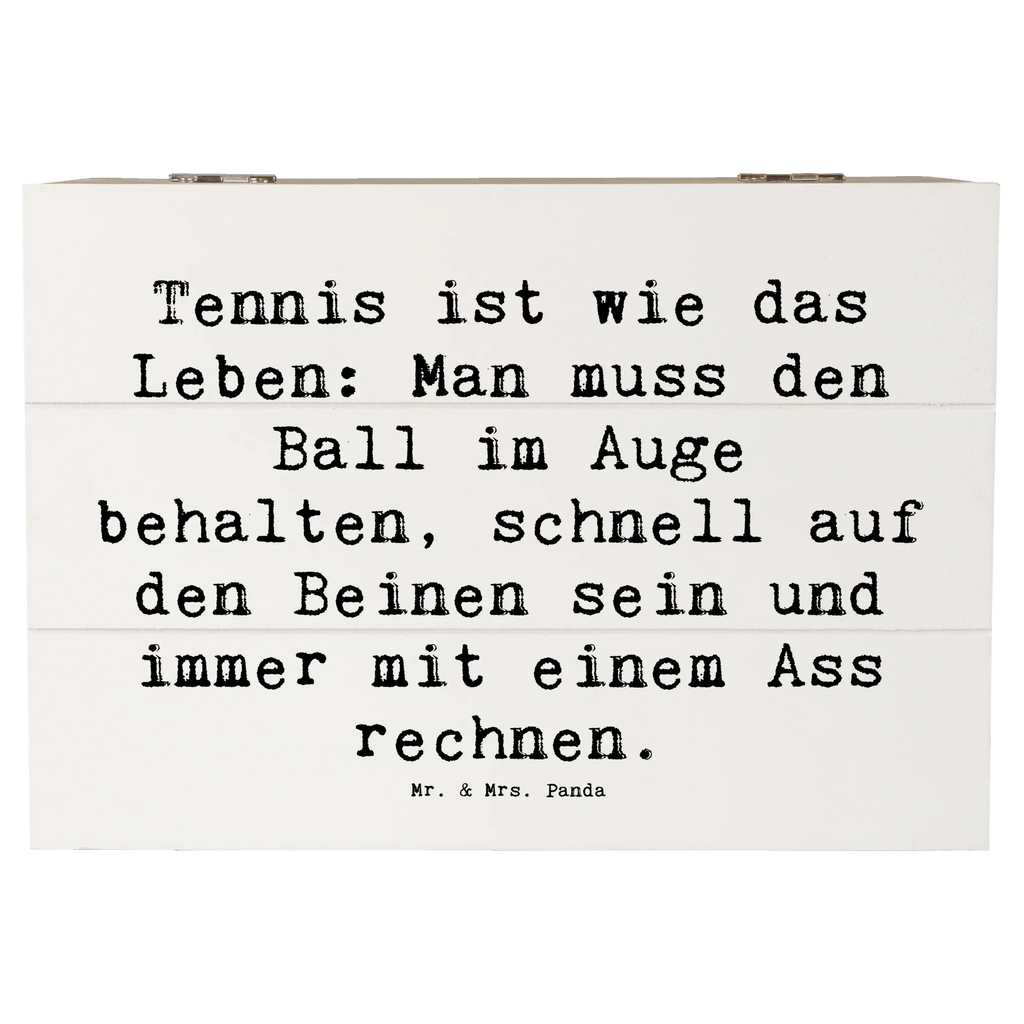 Holzkiste Spruch Tennis Lebensweisheit XXL, Geschenkdose, Aufbewahrungsbox, Geschenkbox, Kiste, Schatzkiste, Holzkiste, Schatulle, Erinnerungsbox, Erinnerungskiste, Truhe, Dekokiste, Geschenk, Sport, Sportart, Hobby, Schenken, Danke, Dankeschön, Auszeichnung, Gewinn, Sportler