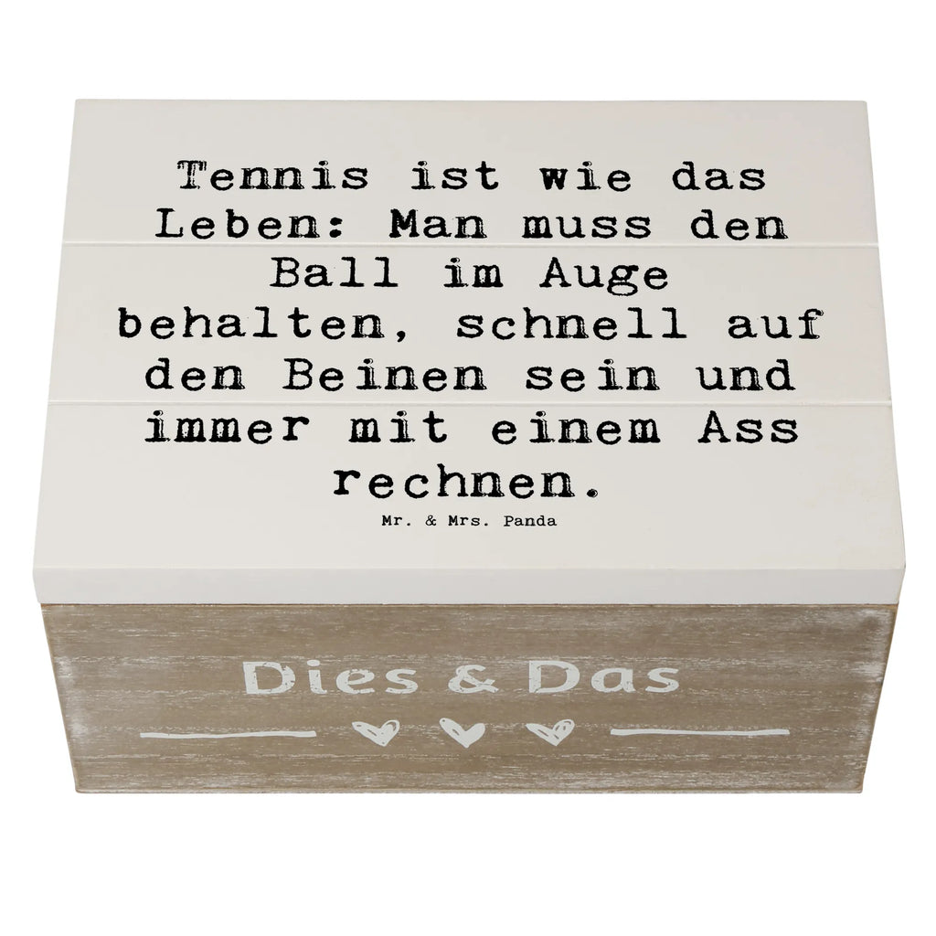 Holzkiste Spruch Tennis Lebensweisheit XXL, Geschenkdose, Aufbewahrungsbox, Geschenkbox, Kiste, Schatzkiste, Holzkiste, Schatulle, Erinnerungsbox, Erinnerungskiste, Truhe, Dekokiste, Geschenk, Sport, Sportart, Hobby, Schenken, Danke, Dankeschön, Auszeichnung, Gewinn, Sportler