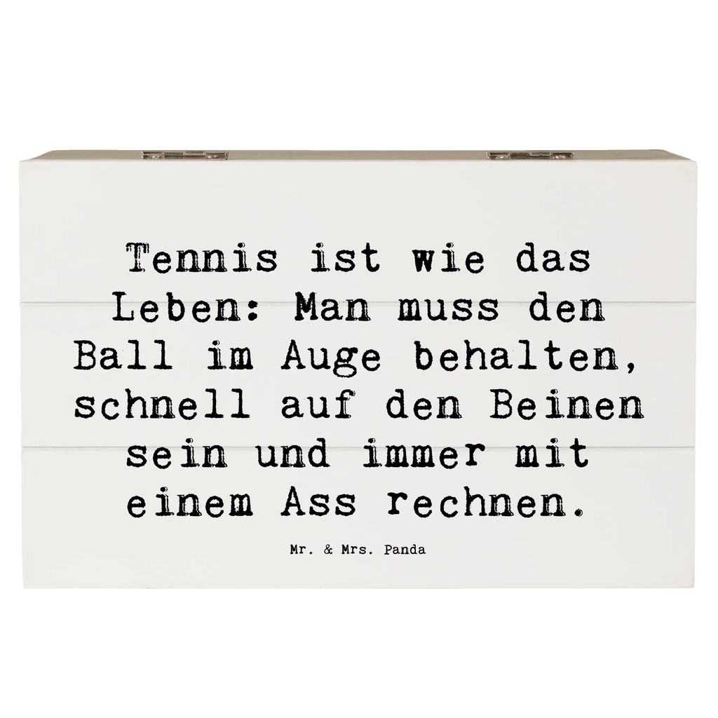 Holzkiste Spruch Tennis Lebensweisheit XXL, Geschenkdose, Aufbewahrungsbox, Geschenkbox, Kiste, Schatzkiste, Holzkiste, Schatulle, Erinnerungsbox, Erinnerungskiste, Truhe, Dekokiste, Geschenk, Sport, Sportart, Hobby, Schenken, Danke, Dankeschön, Auszeichnung, Gewinn, Sportler
