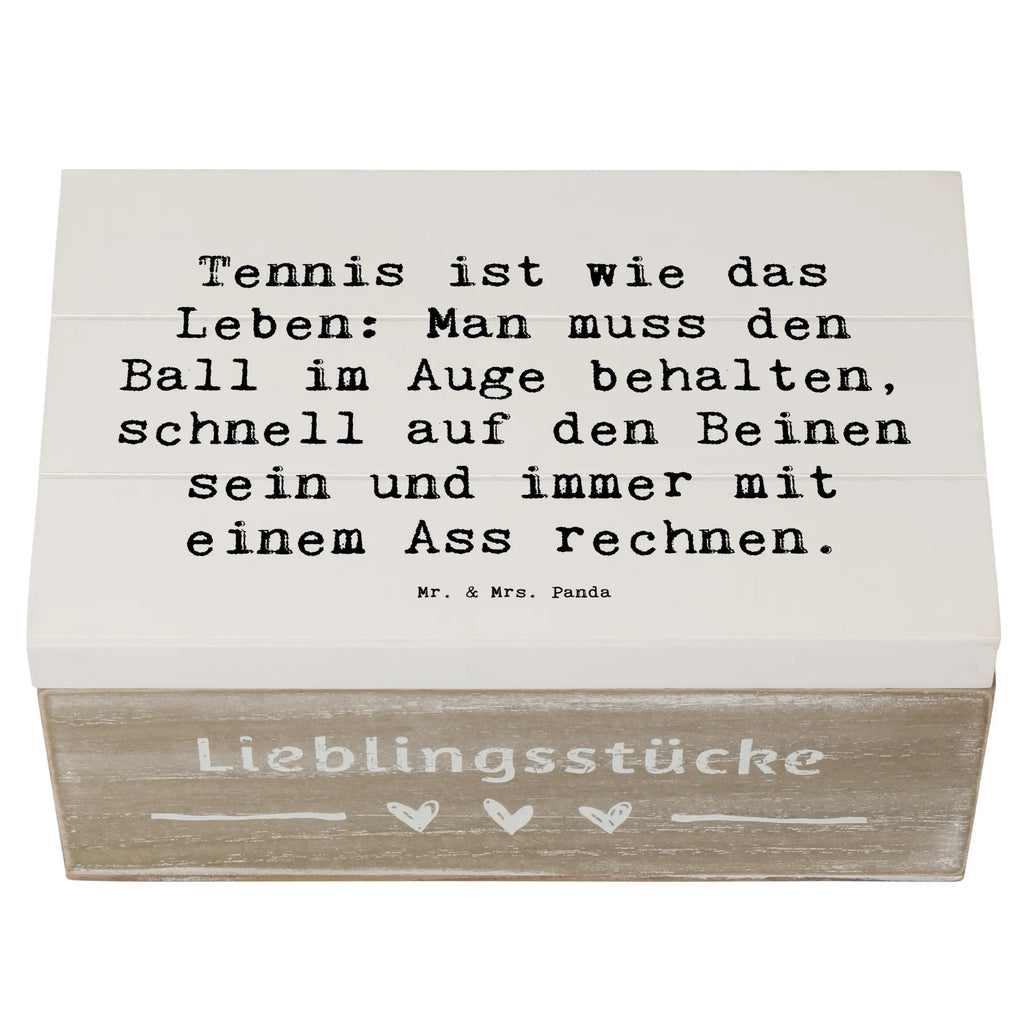 Holzkiste Spruch Tennis Lebensweisheit XXL, Geschenkdose, Aufbewahrungsbox, Geschenkbox, Kiste, Schatzkiste, Holzkiste, Schatulle, Erinnerungsbox, Erinnerungskiste, Truhe, Dekokiste, Geschenk, Sport, Sportart, Hobby, Schenken, Danke, Dankeschön, Auszeichnung, Gewinn, Sportler