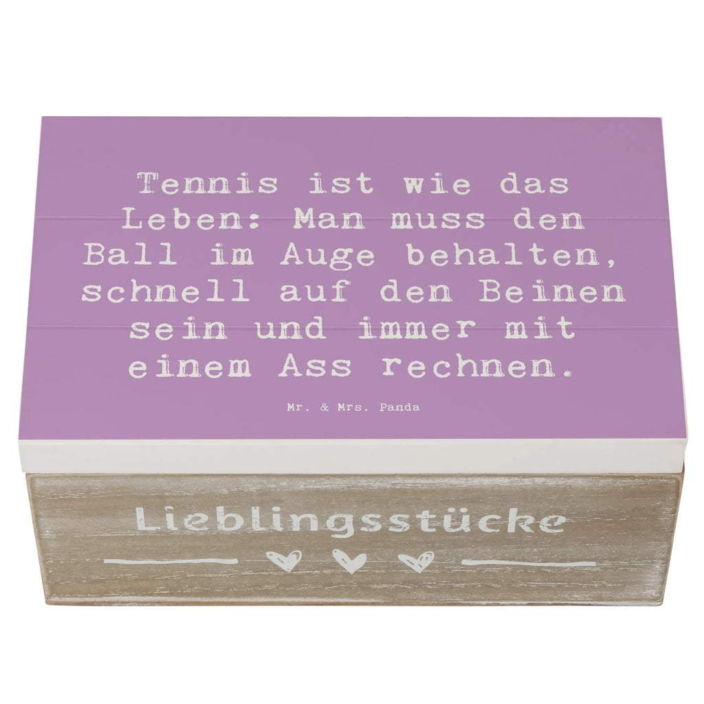 Holzkiste Spruch Tennis Lebensweisheit XXL, Geschenkdose, Aufbewahrungsbox, Geschenkbox, Kiste, Schatzkiste, Holzkiste, Schatulle, Erinnerungsbox, Erinnerungskiste, Truhe, Dekokiste, Geschenk, Sport, Sportart, Hobby, Schenken, Danke, Dankeschön, Auszeichnung, Gewinn, Sportler