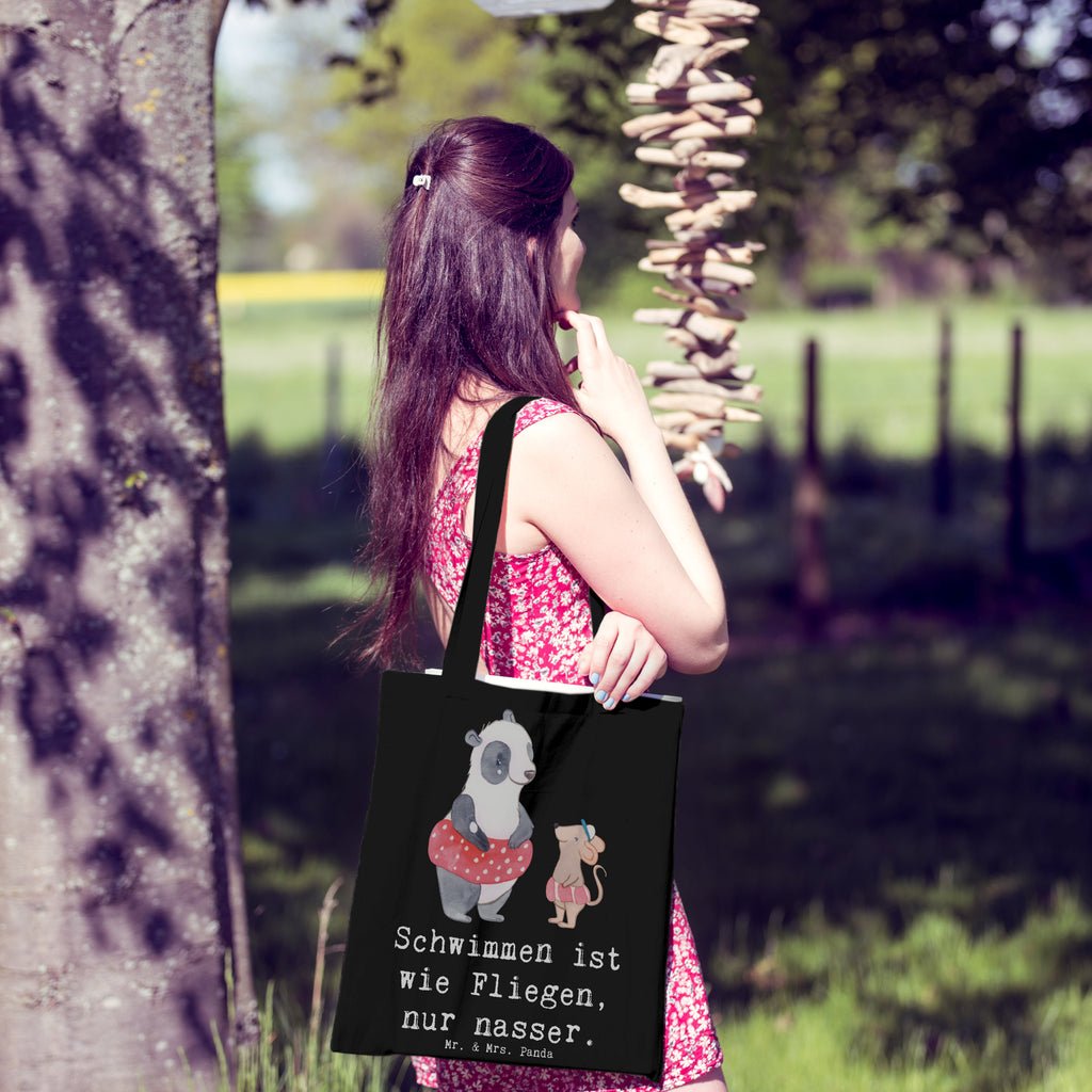 Tragetasche Schwimmen wie Fliegen Strandtasche, Shopper, Stoffbeutel, Schultertasche, Beutel, Umhängetasche, Jutetasche, Einkaufstüte, Beuteltasche, Laptoptasche, Badetasche, Einkaufstasche, Tragetasche, Jutebeutel, Stofftasche, Tasche, Geschenk, Sport, Sportart, Hobby, Schenken, Danke, Dankeschön, Auszeichnung, Gewinn, Sportler