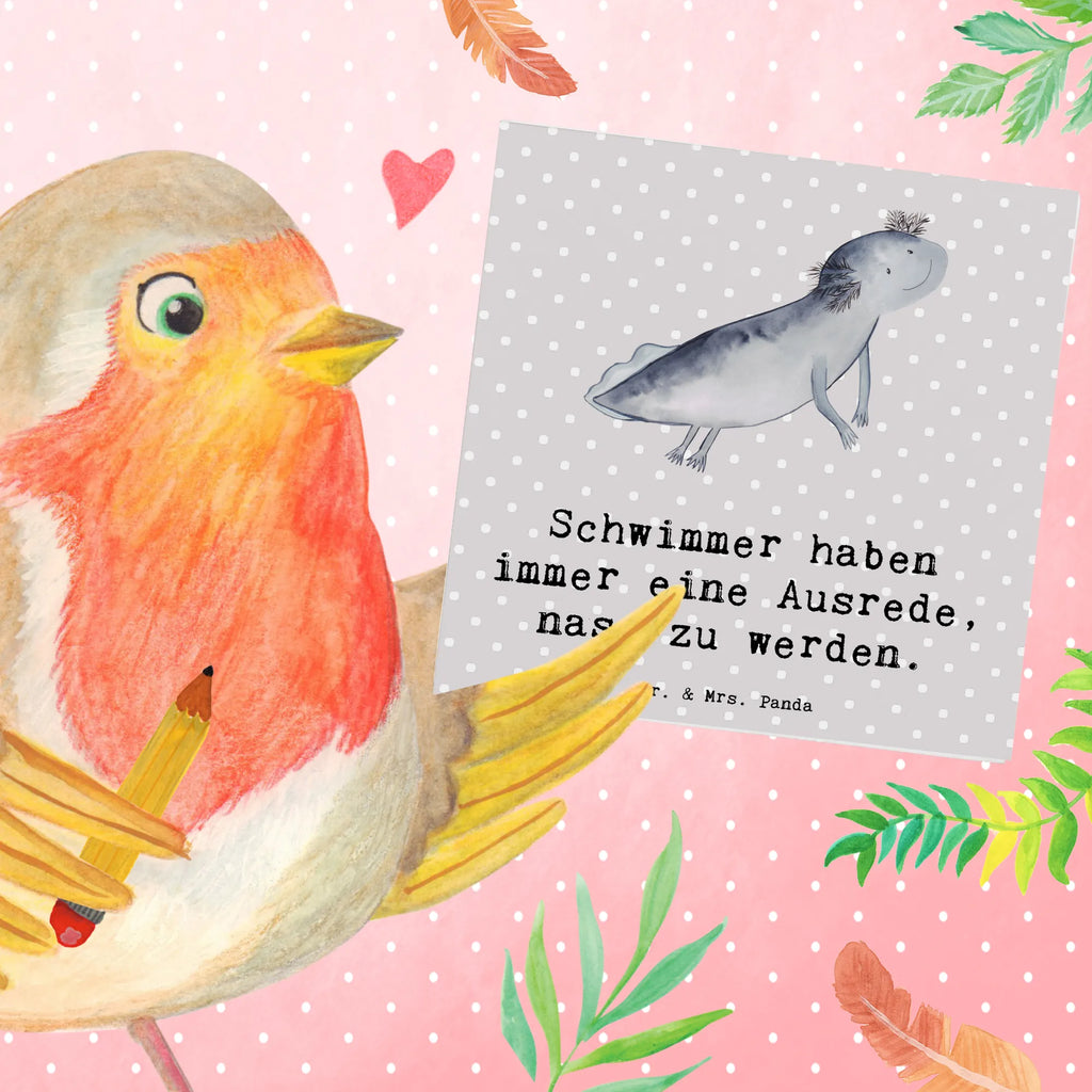 Deluxe Card Schwimmer haben immer eine Ausrede, nass zu werden. Hochzeitskarte, Einladungskarte, Hochwertige Grußkarte, Hochwertige Klappkarte, Karte, Grußkarte, Geburtstagskarte, Klappkarte, Glückwunschkarte, Geschenk, Sport, Sportart, Hobby, Schenken, Danke, Dankeschön, Auszeichnung, Gewinn, Sportler