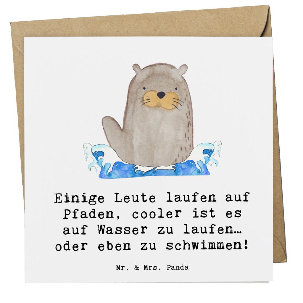 Deluxe Card Einige Leute laufen auf Pfaden, cooler ist es auf Wasser zu laufen… oder eben zu schwimmen! Karte, Hochzeitskarte, Glückwunschkarte, Grußkarte, Hochwertige Grußkarte, Hochwertige Klappkarte, Geburtstagskarte, Klappkarte, Einladungskarte, Geschenk, Sport, Sportart, Hobby, Schenken, Danke, Dankeschön, Auszeichnung, Gewinn, Sportler