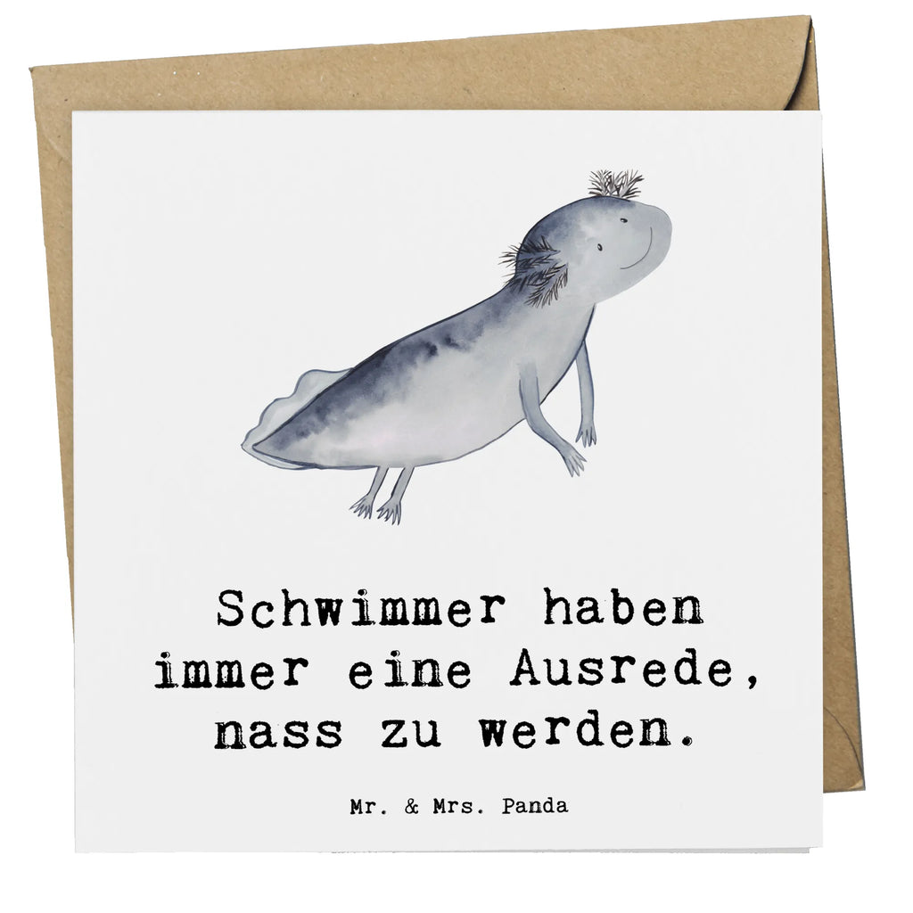 Deluxe Card Schwimmer haben immer eine Ausrede, nass zu werden. Hochzeitskarte, Einladungskarte, Hochwertige Grußkarte, Hochwertige Klappkarte, Karte, Grußkarte, Geburtstagskarte, Klappkarte, Glückwunschkarte, Geschenk, Sport, Sportart, Hobby, Schenken, Danke, Dankeschön, Auszeichnung, Gewinn, Sportler
