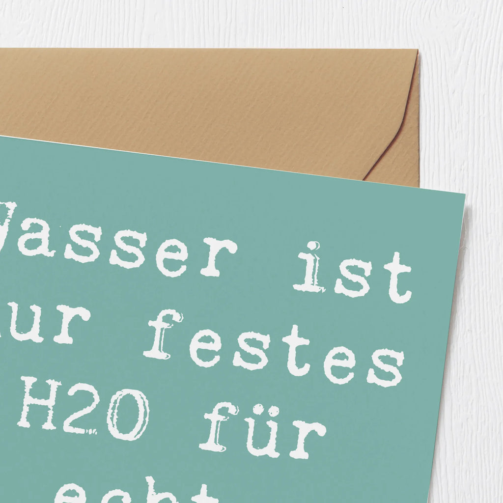 Deluxe Card Wasser ist nur festes H2O für echte Schwimmer. Geburtstagskarte, Einladungskarte, Karte, Klappkarte, Hochzeitskarte, Glückwunschkarte, Hochwertige Grußkarte, Grußkarte, Hochwertige Klappkarte, Geschenk, Sport, Sportart, Hobby, Schenken, Danke, Dankeschön, Auszeichnung, Gewinn, Sportler