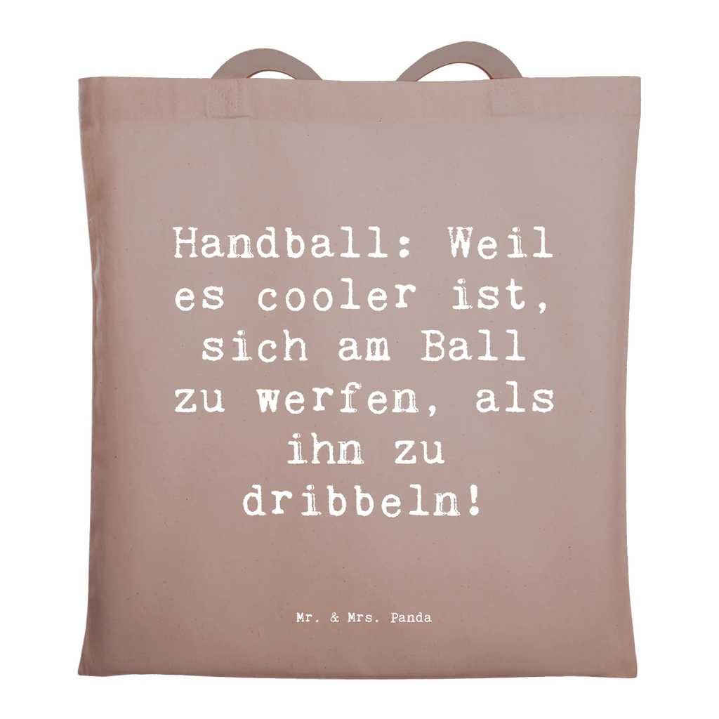 Tote bag Saying Handball: Weil es cooler ist, sich am Ball zu werfen, als ihn zu dribbeln! Stoffbeutel, Badetasche, Tasche, Stofftasche, Jutetasche, Laptoptasche, Beutel, Tragetasche, Einkaufstüte, Strandtasche, Shopper, Jutebeutel, Beuteltasche, Umhängetasche, Schultertasche, Einkaufstasche, Geschenk, Sport, Sportart, Hobby, Schenken, Danke, Dankeschön, Auszeichnung, Gewinn, Sportler