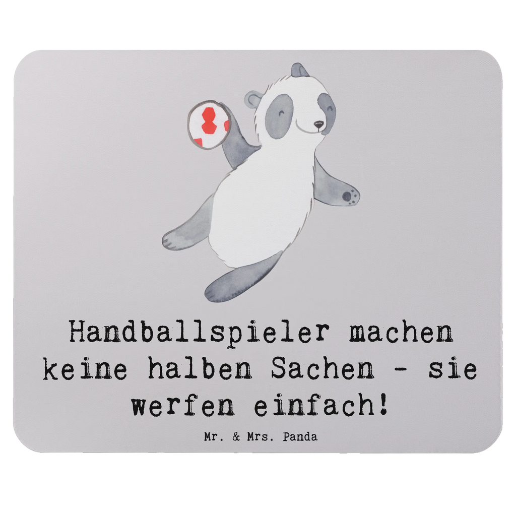 Mouse mat Handballspieler machen keine halben Sachen - sie werfen einfach! Mauspad, Mousepad, Designer Mauspad, PC Zubehör, Arbeitszimmer, Mauspad Büro, Mausunterlage, Einzigartiges Mauspad, Computer zubehör, Büroausstattung, Geschenk, Sport, Sportart, Hobby, Schenken, Danke, Dankeschön, Auszeichnung, Gewinn, Sportler