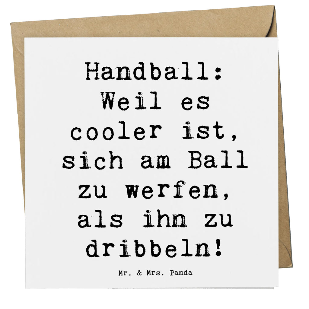 Deluxe Card Saying Handball: Weil es cooler ist, sich am Ball zu werfen, als ihn zu dribbeln! Grußkarte, Karte, Geburtstagskarte, Hochzeitskarte, Hochwertige Grußkarte, Hochwertige Klappkarte, Klappkarte, Glückwunschkarte, Einladungskarte, Geschenk, Sport, Sportart, Hobby, Schenken, Danke, Dankeschön, Auszeichnung, Gewinn, Sportler