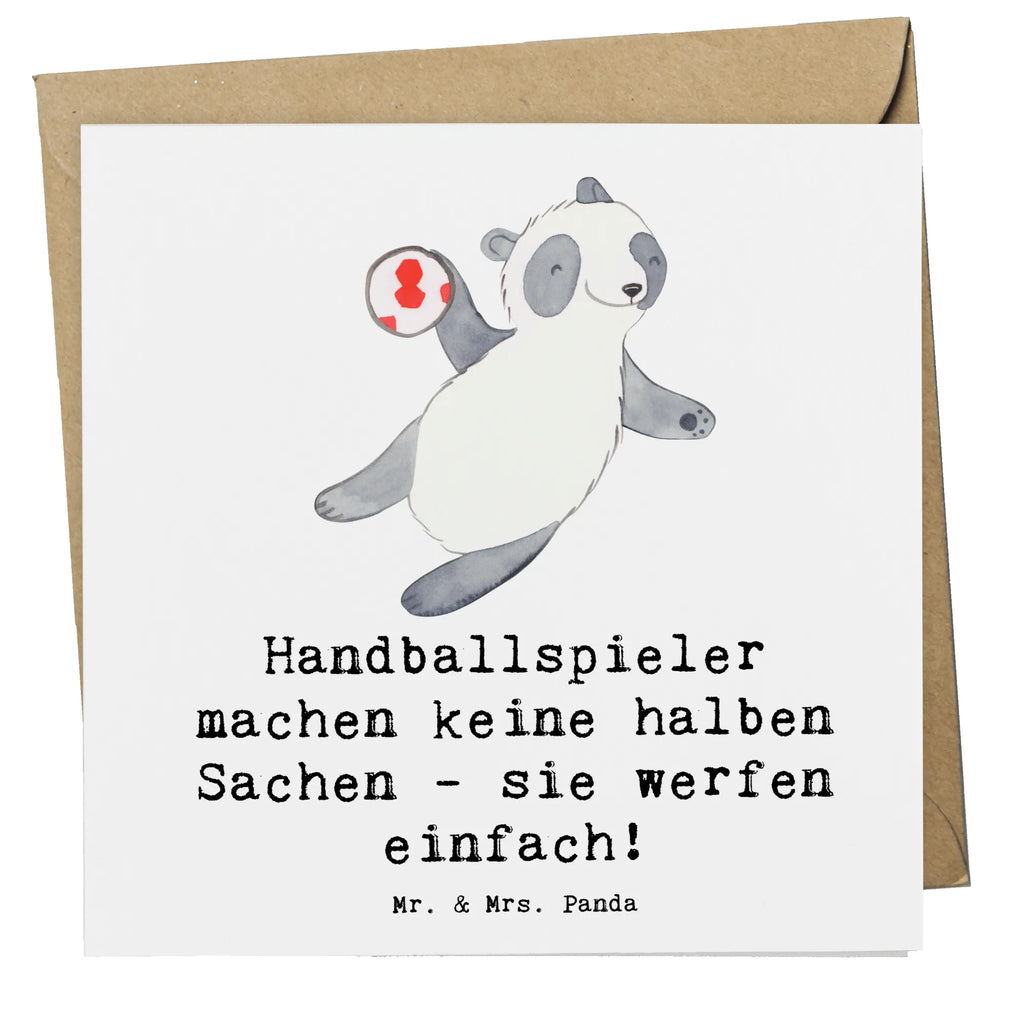 Deluxe Card Handballspieler machen keine halben Sachen - sie werfen einfach! Glückwunschkarte, Hochzeitskarte, Hochwertige Grußkarte, Geburtstagskarte, Karte, Grußkarte, Klappkarte, Einladungskarte, Hochwertige Klappkarte, Geschenk, Sport, Sportart, Hobby, Schenken, Danke, Dankeschön, Auszeichnung, Gewinn, Sportler