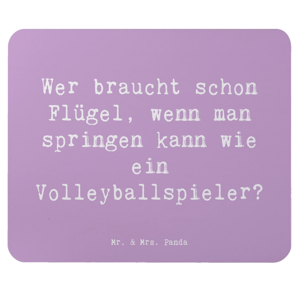 Mouse mat Saying Wer braucht schon Flügel, wenn man springen kann wie ein Volleyballspieler? Büroausstattung, Designer Mauspad, Mousepad, Mausunterlage, Arbeitszimmer, Mauspad, Mauspad Büro, Einzigartiges Mauspad, PC Zubehör, Computer zubehör, Geschenk, Sport, Sportart, Hobby, Schenken, Danke, Dankeschön, Auszeichnung, Gewinn, Sportler