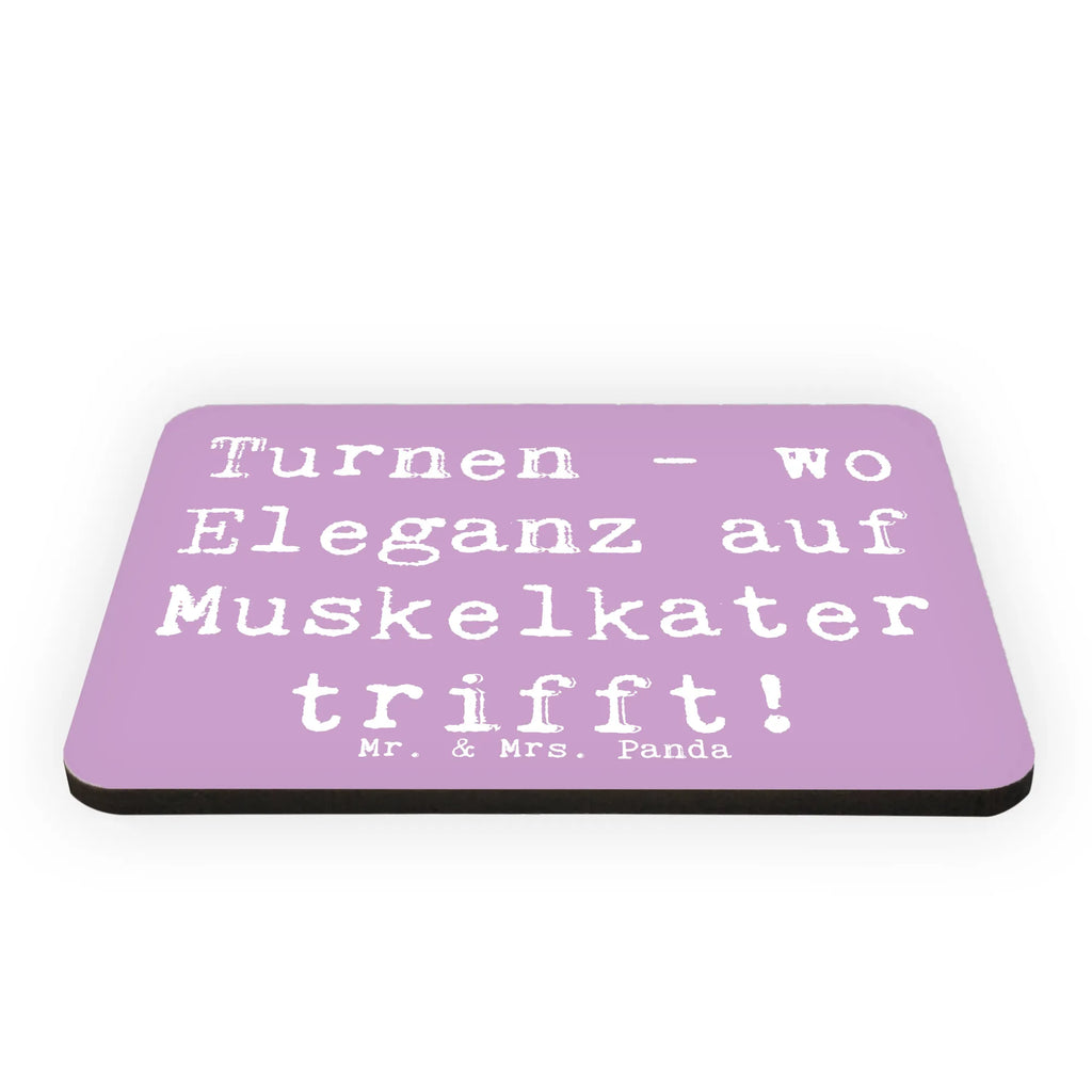 Magnet Saying Turnen - wo Eleganz auf Muskelkater trifft! Pinnwandmagnet, Motivmagnete, Kühlschrank Dekoration, Dekomagnet, Kühlschrankmagnet, Notiz Magnet, Whiteboard Magnet, Souvenir Magnet, Geschenk, Sport, Sportart, Hobby, Schenken, Danke, Dankeschön, Auszeichnung, Gewinn, Sportler
