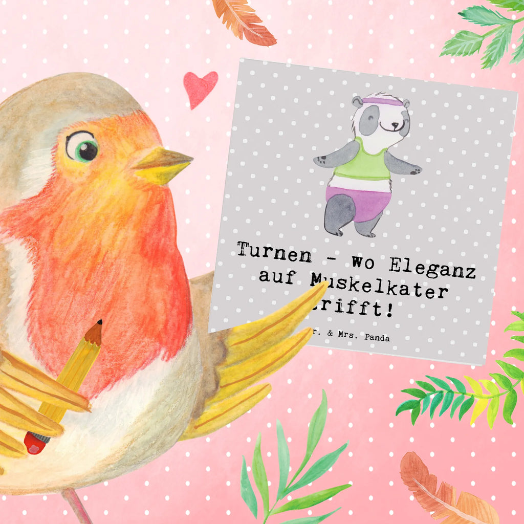 Deluxe Card Turnen - wo Eleganz auf Muskelkater trifft! Karte, Geburtstagskarte, Glückwunschkarte, Hochwertige Klappkarte, Hochwertige Grußkarte, Einladungskarte, Klappkarte, Hochzeitskarte, Grußkarte, Geschenk, Sport, Sportart, Hobby, Schenken, Danke, Dankeschön, Auszeichnung, Gewinn, Sportler