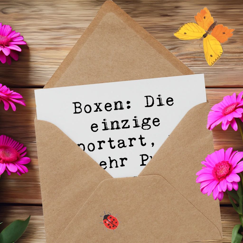 Deluxe Card Saying Boxen: Die einzige Sportart, wo du mehr Punkte bekommst, je weniger du zögerst! Klappkarte, Hochzeitskarte, Glückwunschkarte, Hochwertige Grußkarte, Grußkarte, Einladungskarte, Geburtstagskarte, Karte, Hochwertige Klappkarte, Geschenk, Sport, Sportart, Hobby, Schenken, Danke, Dankeschön, Auszeichnung, Gewinn, Sportler