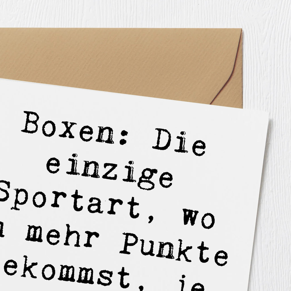 Deluxe Card Saying Boxen: Die einzige Sportart, wo du mehr Punkte bekommst, je weniger du zögerst! Klappkarte, Hochzeitskarte, Glückwunschkarte, Hochwertige Grußkarte, Grußkarte, Einladungskarte, Geburtstagskarte, Karte, Hochwertige Klappkarte, Geschenk, Sport, Sportart, Hobby, Schenken, Danke, Dankeschön, Auszeichnung, Gewinn, Sportler