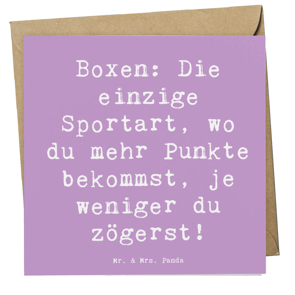 Deluxe Card Saying Boxen: Die einzige Sportart, wo du mehr Punkte bekommst, je weniger du zögerst! Klappkarte, Hochzeitskarte, Glückwunschkarte, Hochwertige Grußkarte, Grußkarte, Einladungskarte, Geburtstagskarte, Karte, Hochwertige Klappkarte, Geschenk, Sport, Sportart, Hobby, Schenken, Danke, Dankeschön, Auszeichnung, Gewinn, Sportler