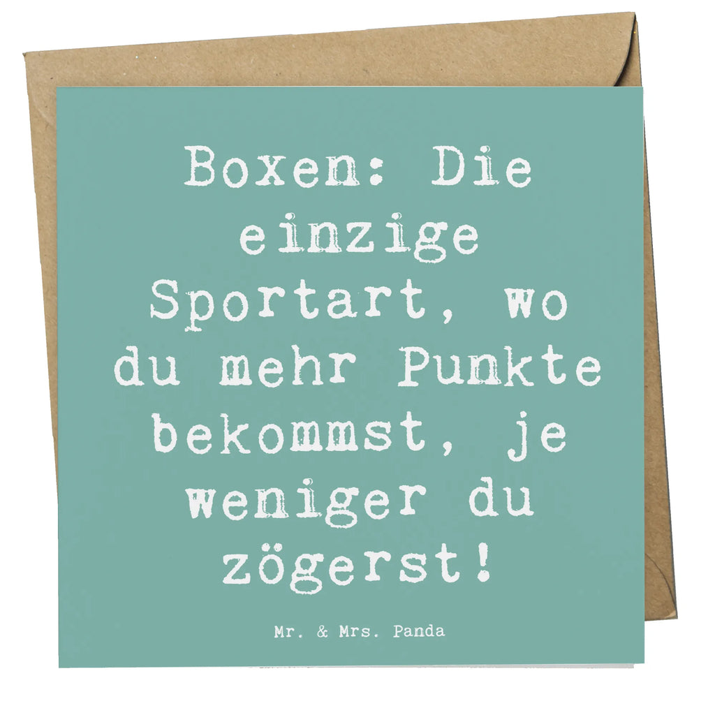 Deluxe Card Saying Boxen: Die einzige Sportart, wo du mehr Punkte bekommst, je weniger du zögerst! Klappkarte, Hochzeitskarte, Glückwunschkarte, Hochwertige Grußkarte, Grußkarte, Einladungskarte, Geburtstagskarte, Karte, Hochwertige Klappkarte, Geschenk, Sport, Sportart, Hobby, Schenken, Danke, Dankeschön, Auszeichnung, Gewinn, Sportler
