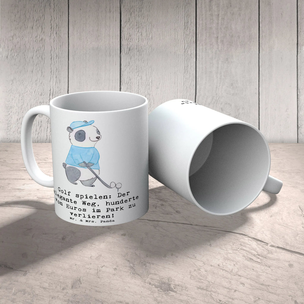 Tasse Golf Eleganz Bürotasse, Tasse mit Zitaten, Tasse mit Motiven, Keramiktasse, Teetasse, Kaffeetasse, Porzellantasse, Tasse, Geschenktasse, Geschenk, Sport, Sportart, Hobby, Schenken, Danke, Dankeschön, Auszeichnung, Gewinn, Sportler