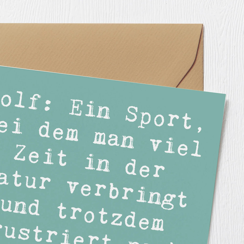 Deluxe Karte Spruch Golf Erlebnis Glückwunschkarte, Karte, Grußkarte, Hochwertige Klappkarte, Geburtstagskarte, Hochwertige Grußkarte, Hochzeitskarte, Einladungskarte, Klappkarte, Geschenk, Sport, Sportart, Hobby, Schenken, Danke, Dankeschön, Auszeichnung, Gewinn, Sportler