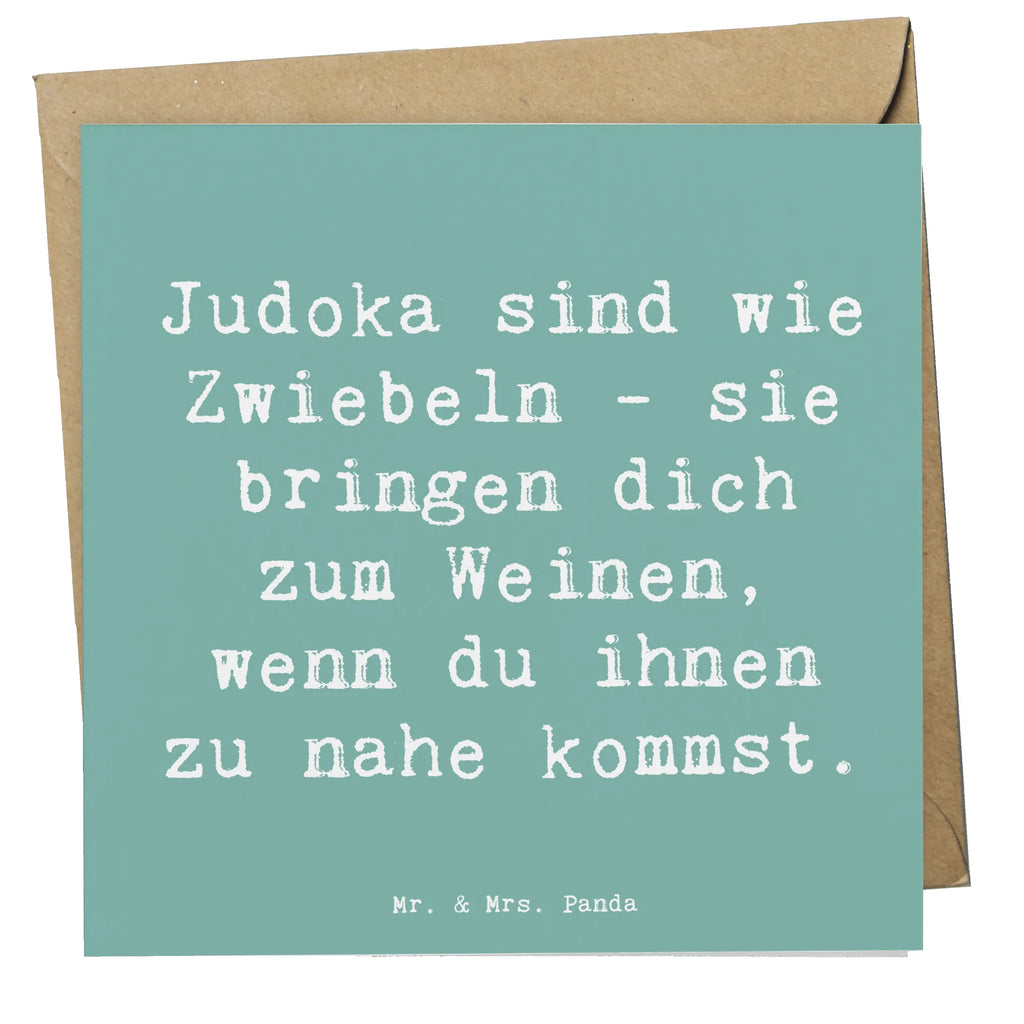 Deluxe Card Saying Judoka sind wie Zwiebeln - sie bringen dich zum Weinen, wenn du ihnen zu nahe kommst. Klappkarte, Einladungskarte, Karte, Hochwertige Grußkarte, Glückwunschkarte, Hochwertige Klappkarte, Hochzeitskarte, Geburtstagskarte, Grußkarte, Geschenk, Sport, Sportart, Hobby, Schenken, Danke, Dankeschön, Auszeichnung, Gewinn, Sportler