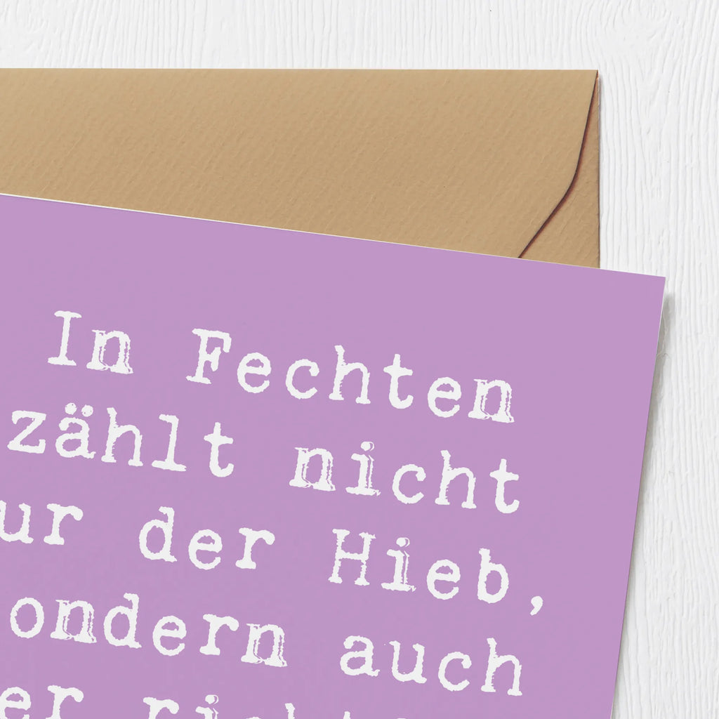 Deluxe Karte Spruch Fechten Spruch Hochzeitskarte, Hochwertige Grußkarte, Klappkarte, Glückwunschkarte, Hochwertige Klappkarte, Grußkarte, Einladungskarte, Karte, Geburtstagskarte, Geschenk, Sport, Sportart, Hobby, Schenken, Danke, Dankeschön, Auszeichnung, Gewinn, Sportler