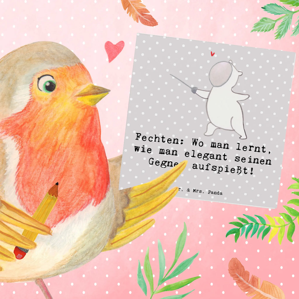 Deluxe Card Fechten: Wo man lernt, wie man elegant seinen Gegner aufspießt! Glückwunschkarte, Hochzeitskarte, Karte, Hochwertige Grußkarte, Klappkarte, Hochwertige Klappkarte, Einladungskarte, Grußkarte, Geburtstagskarte, Geschenk, Sport, Sportart, Hobby, Schenken, Danke, Dankeschön, Auszeichnung, Gewinn, Sportler