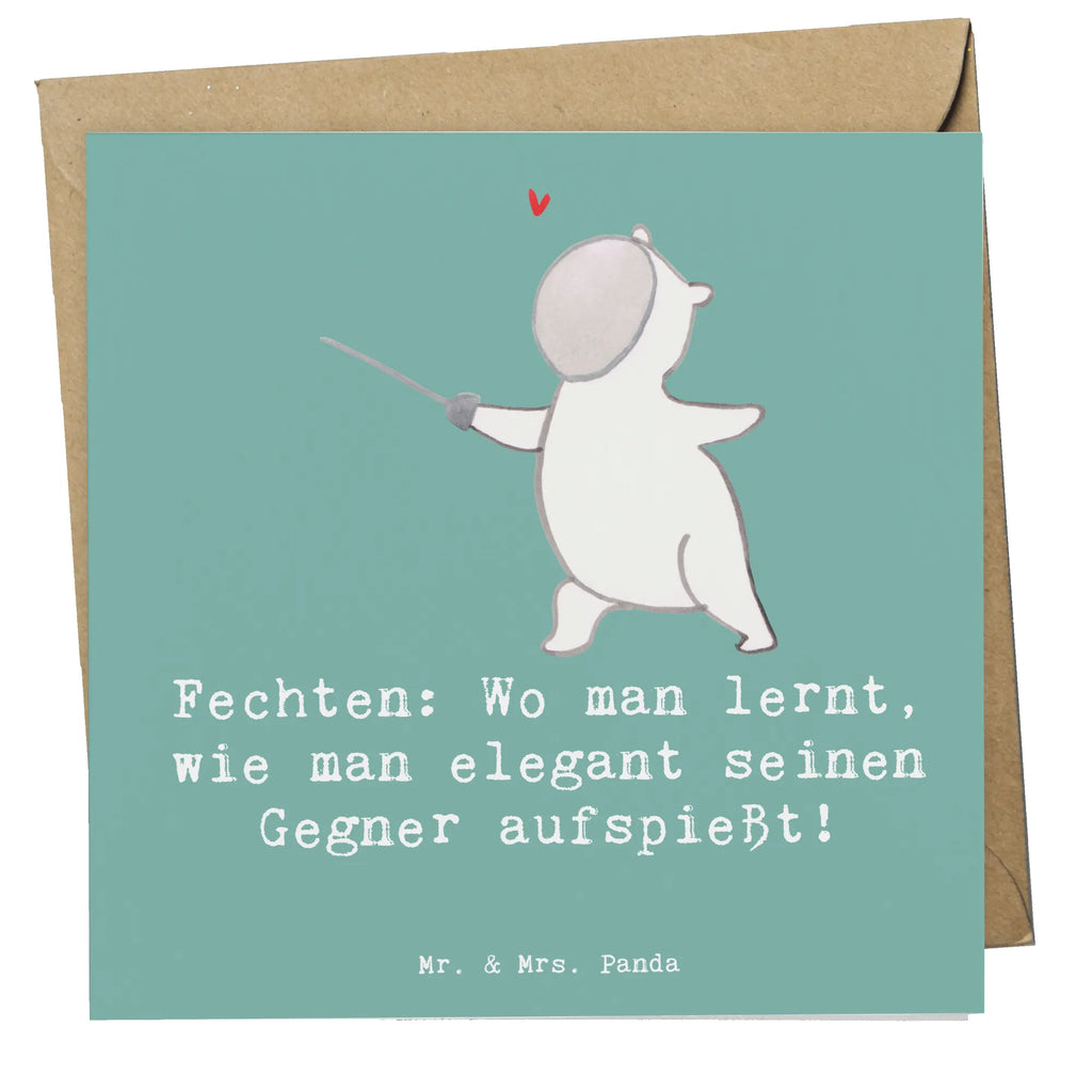 Deluxe Card Fechten: Wo man lernt, wie man elegant seinen Gegner aufspießt! Glückwunschkarte, Hochzeitskarte, Karte, Hochwertige Grußkarte, Klappkarte, Hochwertige Klappkarte, Einladungskarte, Grußkarte, Geburtstagskarte, Geschenk, Sport, Sportart, Hobby, Schenken, Danke, Dankeschön, Auszeichnung, Gewinn, Sportler