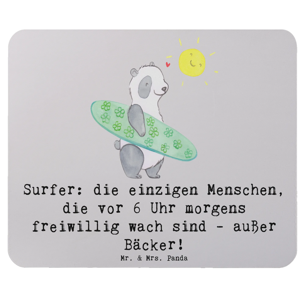Mouse mat Surfer: die einzigen Menschen, die vor 6 Uhr morgens freiwillig wach sind - außer Bäcker! Mauspad, Mousepad, Einzigartiges Mauspad, Designer Mauspad, Mausunterlage, Computer zubehör, Büroausstattung, Arbeitszimmer, PC Zubehör, Mauspad Büro, Geschenk, Sport, Sportart, Hobby, Schenken, Danke, Dankeschön, Auszeichnung, Gewinn, Sportler
