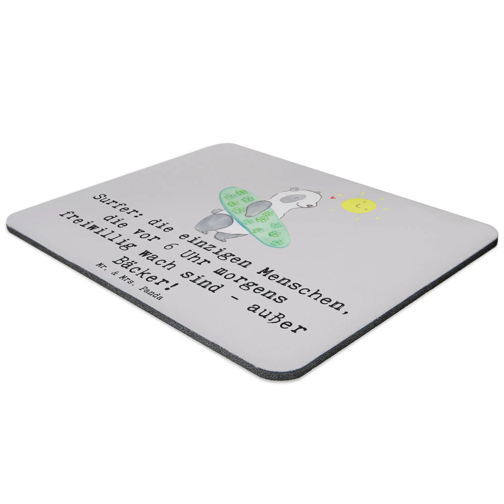 Mouse mat Surfer: die einzigen Menschen, die vor 6 Uhr morgens freiwillig wach sind - außer Bäcker! Mauspad, Mousepad, Einzigartiges Mauspad, Designer Mauspad, Mausunterlage, Computer zubehör, Büroausstattung, Arbeitszimmer, PC Zubehör, Mauspad Büro, Geschenk, Sport, Sportart, Hobby, Schenken, Danke, Dankeschön, Auszeichnung, Gewinn, Sportler