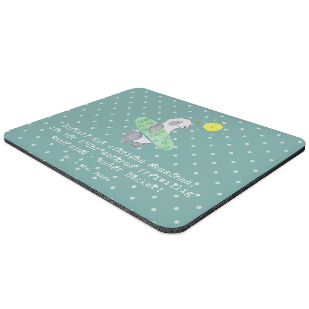 Mouse mat Surfer: die einzigen Menschen, die vor 6 Uhr morgens freiwillig wach sind - außer Bäcker! Mauspad, Mousepad, Einzigartiges Mauspad, Designer Mauspad, Mausunterlage, Computer zubehör, Büroausstattung, Arbeitszimmer, PC Zubehör, Mauspad Büro, Geschenk, Sport, Sportart, Hobby, Schenken, Danke, Dankeschön, Auszeichnung, Gewinn, Sportler