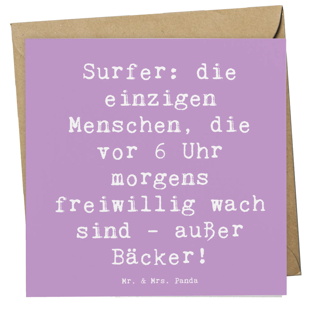 Deluxe Karte Spruch Surfen Frühaufsteher Grußkarte, Hochwertige Klappkarte, Geburtstagskarte, Glückwunschkarte, Klappkarte, Karte, Hochwertige Grußkarte, Einladungskarte, Hochzeitskarte, Geschenk, Sport, Sportart, Hobby, Schenken, Danke, Dankeschön, Auszeichnung, Gewinn, Sportler