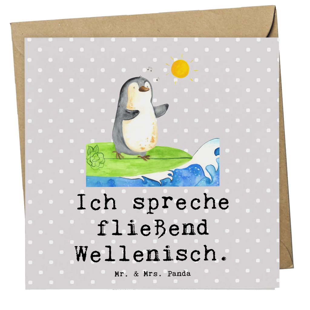 Deluxe Card Ich spreche fließend Wellenisch. Klappkarte, Karte, Hochzeitskarte, Einladungskarte, Geburtstagskarte, Hochwertige Klappkarte, Glückwunschkarte, Hochwertige Grußkarte, Grußkarte, Geschenk, Sport, Sportart, Hobby, Schenken, Danke, Dankeschön, Auszeichnung, Gewinn, Sportler