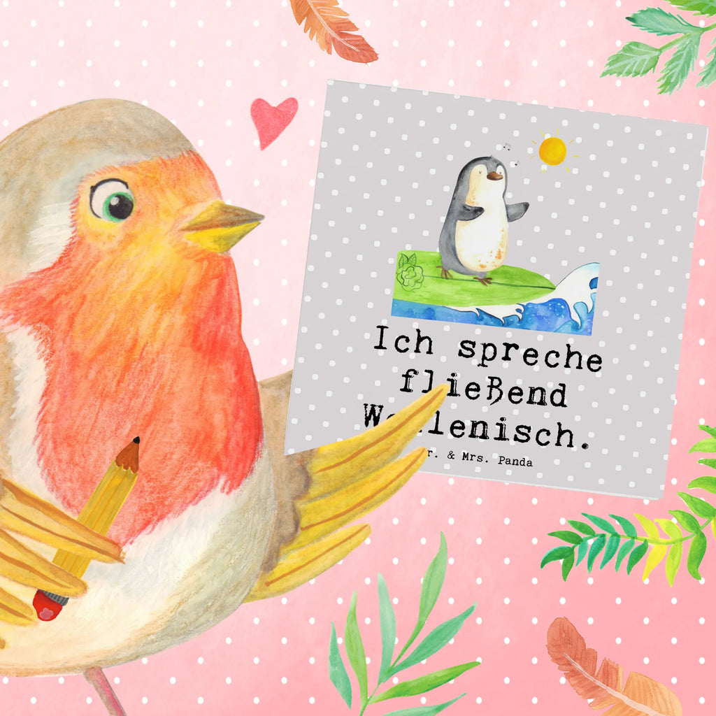 Deluxe Card Ich spreche fließend Wellenisch. Klappkarte, Karte, Hochzeitskarte, Einladungskarte, Geburtstagskarte, Hochwertige Klappkarte, Glückwunschkarte, Hochwertige Grußkarte, Grußkarte, Geschenk, Sport, Sportart, Hobby, Schenken, Danke, Dankeschön, Auszeichnung, Gewinn, Sportler