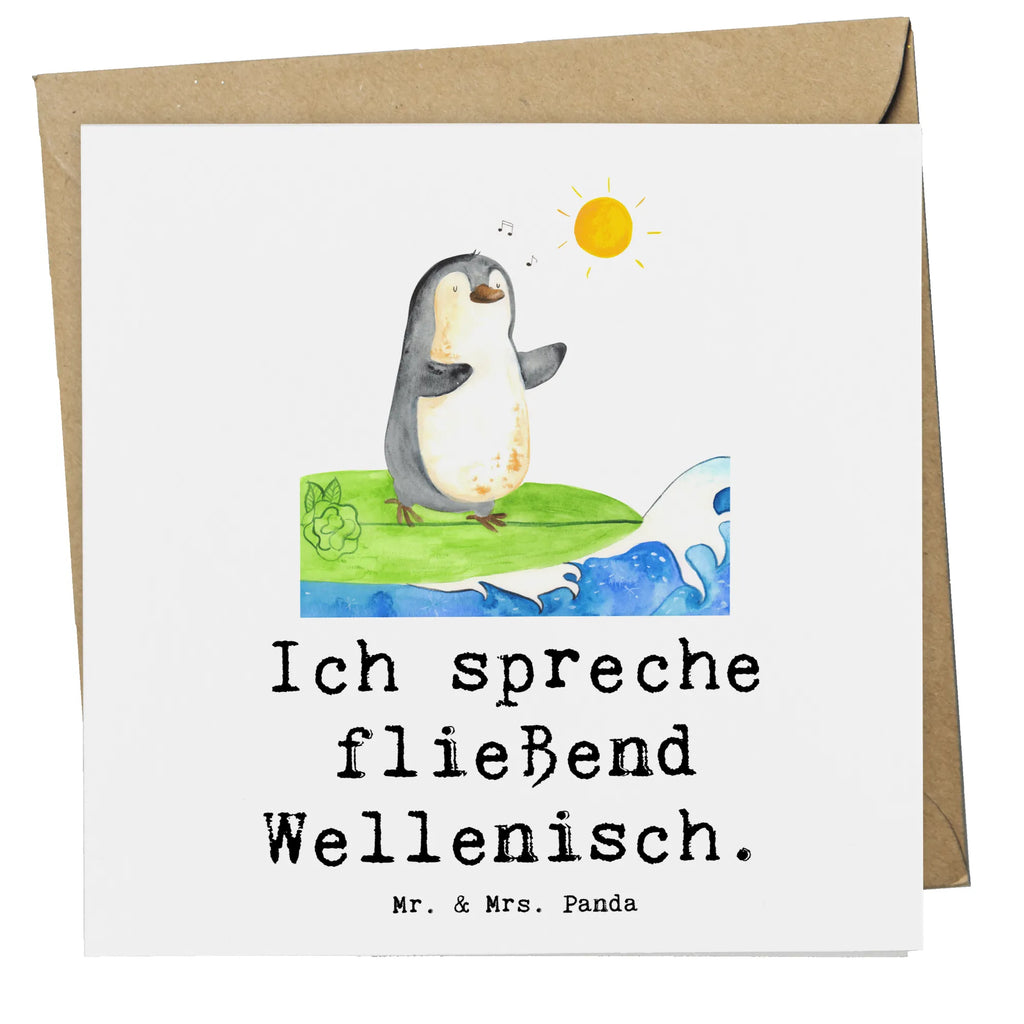 Deluxe Card Ich spreche fließend Wellenisch. Klappkarte, Karte, Hochzeitskarte, Einladungskarte, Geburtstagskarte, Hochwertige Klappkarte, Glückwunschkarte, Hochwertige Grußkarte, Grußkarte, Geschenk, Sport, Sportart, Hobby, Schenken, Danke, Dankeschön, Auszeichnung, Gewinn, Sportler