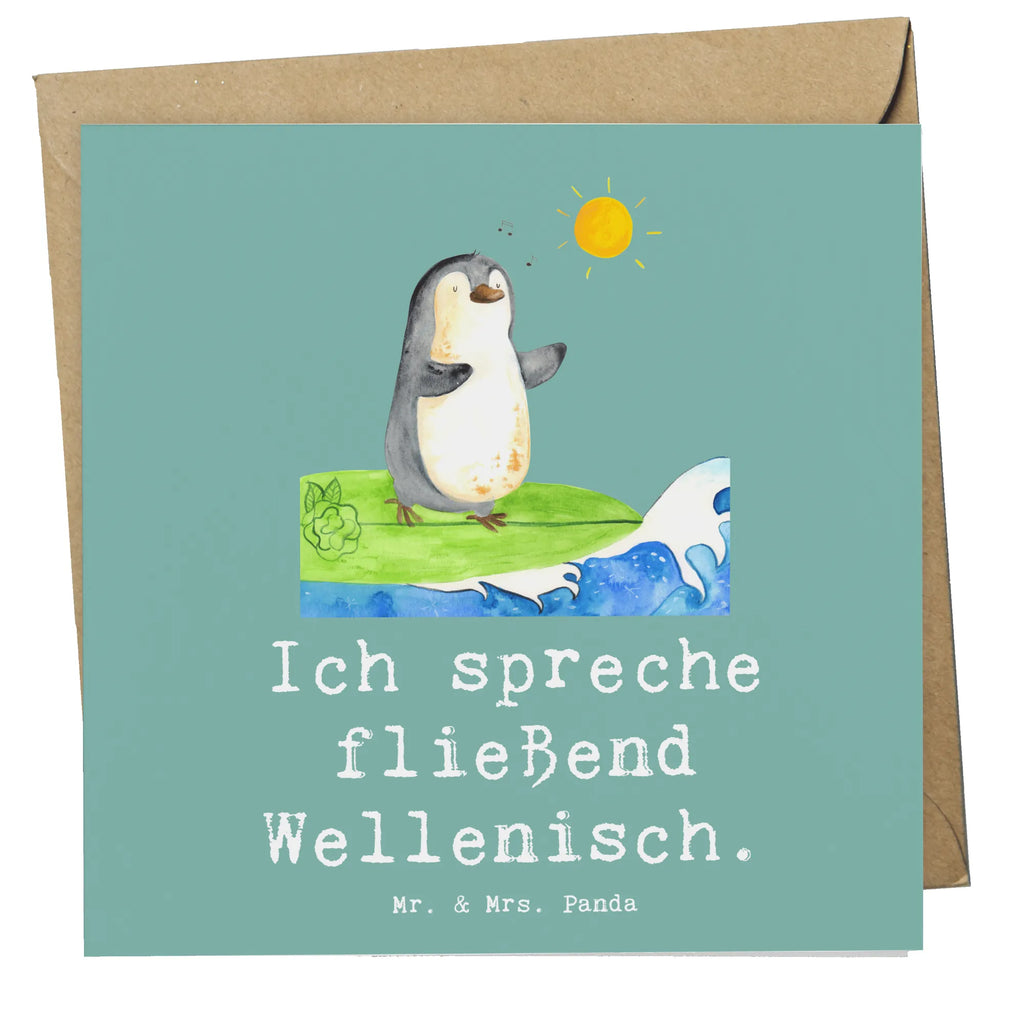Deluxe Card Ich spreche fließend Wellenisch. Klappkarte, Karte, Hochzeitskarte, Einladungskarte, Geburtstagskarte, Hochwertige Klappkarte, Glückwunschkarte, Hochwertige Grußkarte, Grußkarte, Geschenk, Sport, Sportart, Hobby, Schenken, Danke, Dankeschön, Auszeichnung, Gewinn, Sportler