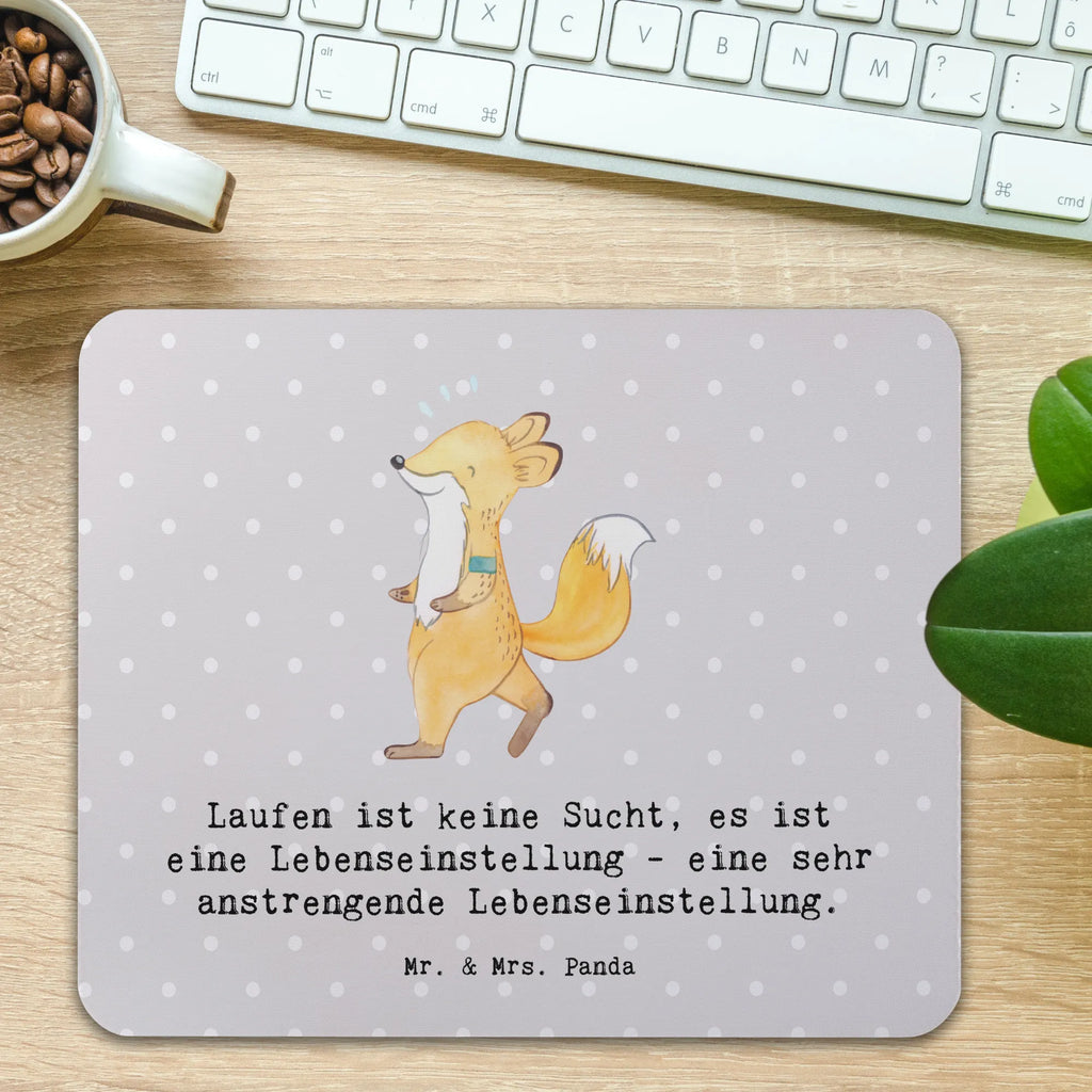 Mauspad Laufen ist keine Sucht, es ist eine Lebenseinstellung - eine sehr anstrengende Lebenseinstellung. Arbeitszimmer, Büroausstattung, Mauspad Büro, Mauspad, Mousepad, Designer Mauspad, Computer zubehör, PC Zubehör, Einzigartiges Mauspad, Mausunterlage, Geschenk, Sport, Sportart, Hobby, Schenken, Danke, Dankeschön, Auszeichnung, Gewinn, Sportler