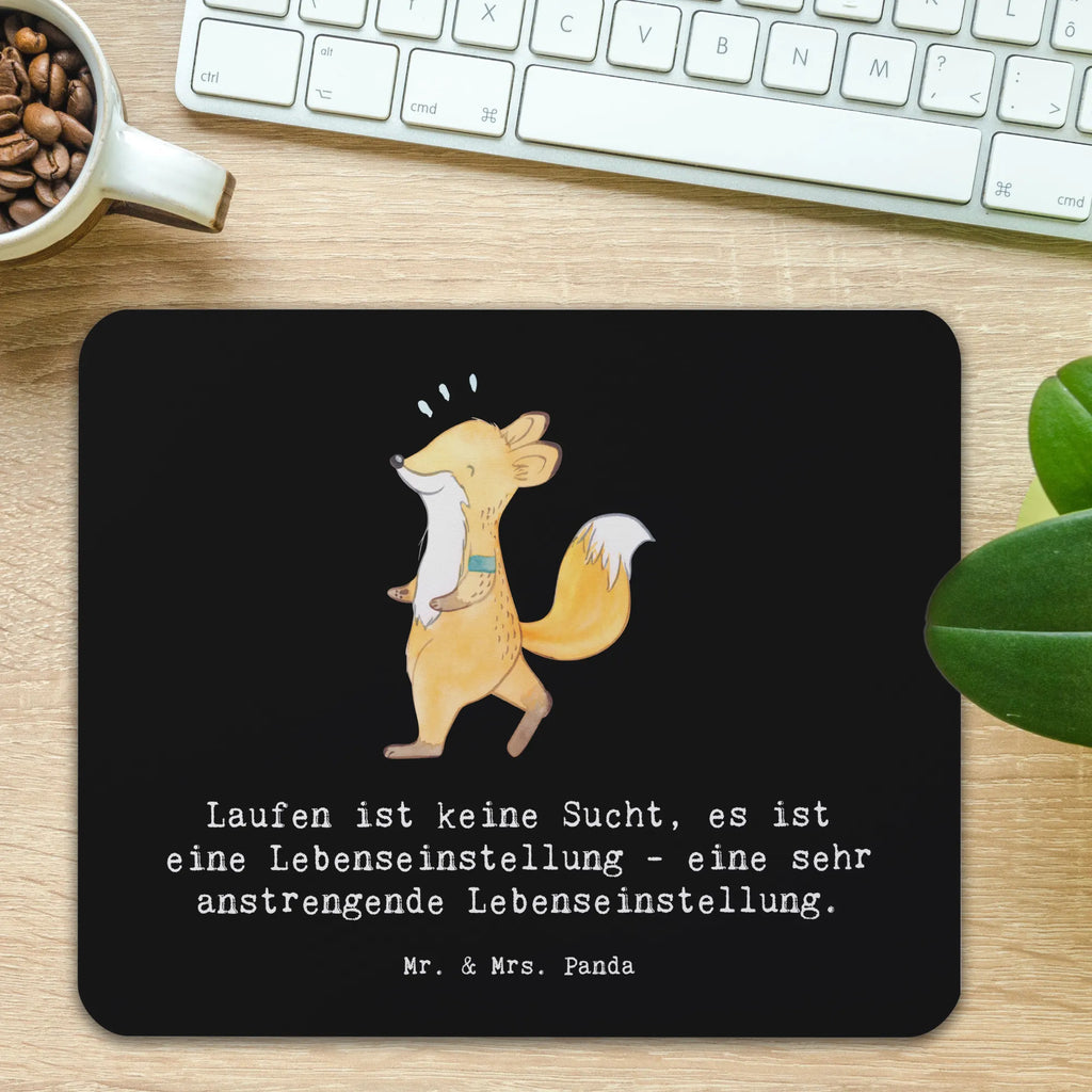 Mauspad Laufen ist keine Sucht, es ist eine Lebenseinstellung - eine sehr anstrengende Lebenseinstellung. Arbeitszimmer, Büroausstattung, Mauspad Büro, Mauspad, Mousepad, Designer Mauspad, Computer zubehör, PC Zubehör, Einzigartiges Mauspad, Mausunterlage, Geschenk, Sport, Sportart, Hobby, Schenken, Danke, Dankeschön, Auszeichnung, Gewinn, Sportler
